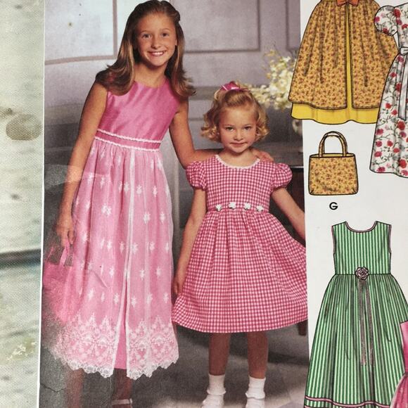 Simplicity 9497 Sewing Pattern Girl's Dresses w/Purse Patterns Sz HH (3, 4, 5, 6 - Picture 3 of 10